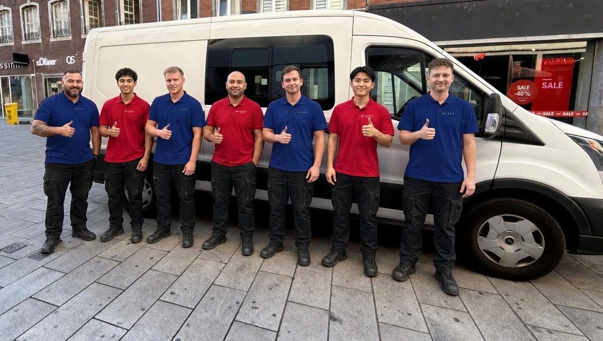 Ein Team, zwei Unternehmen auf der Baustelle: Wedel Construction und Castell Energy.
